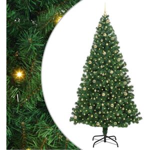 Artificial Christmas Tree with 300 LEDs with Stand Green 240 cm vidaXL Artificial Christmas Tree with 300 LEDs with Stand Green 240 cm vidaXL
