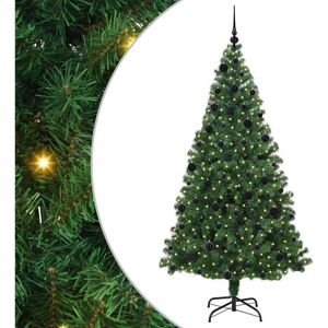 Artificial Christmas Tree with 300 LEDs with Stand Green 210 cm vidaXL Artificial Christmas Tree with 300 LEDs with Stand Green 210 cm vidaXL