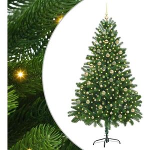 Artificial Christmas Tree with 300 LEDs with Stand Green 210 cm vidaXL Artificial Christmas Tree with 300 LEDs with Stand Green 210 cm vidaXL
