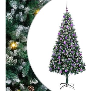Artificial Christmas Tree with 300 LEDs with Stand Green 210 cm vidaXL Artificial Christmas Tree with 300 LEDs with Stand Green 210 cm vidaXL