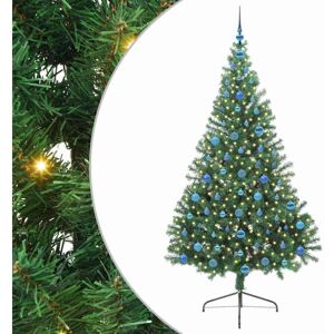 Artificial Pre-lit Christmas Tree Green 210 cm PVC vidaXL Artificial Pre-lit Christmas Tree Green 210 cm PVC vidaXL