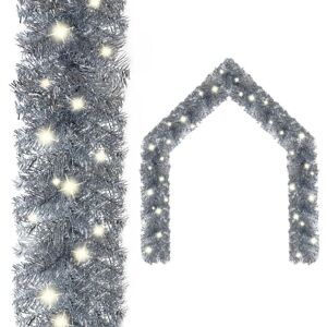 vidaXL Christmas Garland with LED Lights 20 m Silver - Christmas Garland vidaXL Christmas Garland with LED Lights 20 m Silver - Christmas Garland