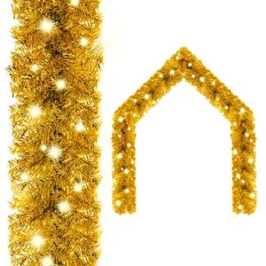 vidaXL Christmas Garland with LED Lights - 20 m Gold Holiday Xmas Decoration vidaXL Christmas Garland with LED Lights - 20 m Gold Holiday Xmas Decoration