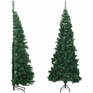 Corner Artificial Christmas Tree Green 240 cm PVC vidaXL Corner Artificial Christmas Tree Green 240 cm PVC vidaXL