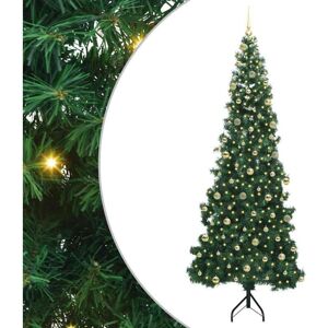 Corner Artificial Christmas Tree Green 240 cm PVC and Metal vidaXL Corner Artificial Christmas Tree Green 240 cm PVC and Metal vidaXL