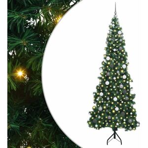 Corner Artificial Christmas Tree Green 240 cm PVC and Metal vidaXL Corner Artificial Christmas Tree Green 240 cm PVC and Metal vidaXL