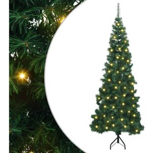 Corner Artificial Christmas Tree Green 240 cm PVC and Metal vidaXL Corner Artificial Christmas Tree Green 240 cm PVC and Metal vidaXL