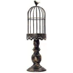 MEMKEY Birdcage Candle Holder, Vintage Carved Metal Candle Holder with Birdcage Top, Iron Decoration for Table, Wedding, Home MEMKEY Birdcage Candle Holder, Vintage Carved Metal Candle Holder with Birdcage Top, Iron Decoration for Table, Wedding, Home