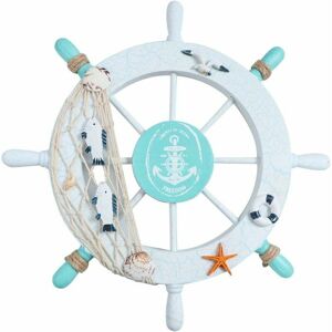 Hoopzi - Wall Decoration Nautical Beach Wooden Boat Ship Steering Wheel Fishing Net Shell Home Wall Decor (Swim ring) Hoopzi - Wall Decoration Nautical Beach Wooden Boat Ship Steering Wheel Fishing Net Shell Home Wall Decor (Swim ring)