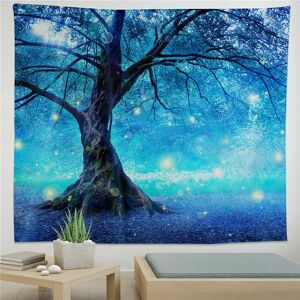 DEWDAT Wall Tapestry Magic Forest Blue Tree Wall Hanging Tapestry for Bedroom Living Room -130x150cm DEWDAT Wall Tapestry Magic Forest Blue Tree Wall Hanging Tapestry for Bedroom Living Room -130x150cm