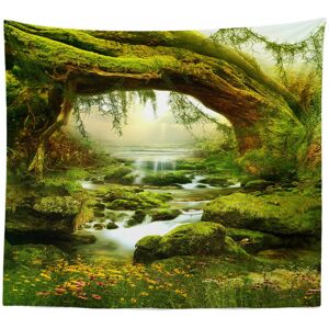 DEWDAT Wall Tapestry - Psychedelic Forest - Clear Sunlight - Wall Hanging - Landscape - Bohemian Jungle - Wall Art - Decor (200 x 150 cm) DEWDAT Wall Tapestry - Psychedelic Forest - Clear Sunlight - Wall Hanging - Landscape - Bohemian Jungle - Wall Art - Decor (200 x 150 cm)