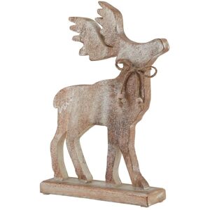 White Wash Collection Large Sparkle Stag Decoration - Wood - L6 x W22 x H32 cm - Brown White Wash Collection Large Sparkle Stag Decoration - Wood - L6 x W22 x H32 cm - Brown