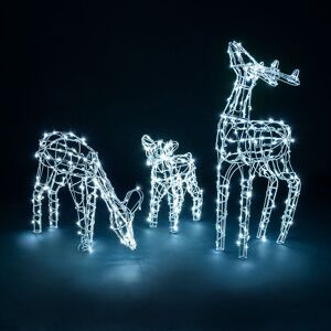 CHRISTOW White Wire Light Up Reindeer Family (3pc Set) CHRISTOW White Wire Light Up Reindeer Family (3pc Set)