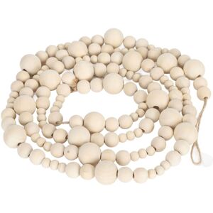 GROOFOO Wood Bead Garland 7.2ft Handcraft Handcraft Wood Bead Wall Hanging Home Decor Wooden Bead Ornament for Wall Baby Crib GROOFOO Wood Bead Garland 7.2ft Handcraft Handcraft Wood Bead Wall Hanging Home Decor Wooden Bead Ornament for Wall Baby Crib