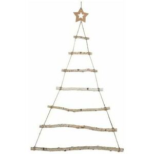 DEWDAT Wooden ladder Christmas tree 90 x 60 cm to hang up Advent calendar Christmas decoration Branches Wall decoration DEWDAT Wooden ladder Christmas tree 90 x 60 cm to hang up Advent calendar Christmas decoration Branches Wall decoration