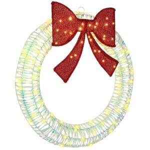 Wreath with 80 LEDs Warm white 90 cm PET vidaXL Wreath with 80 LEDs Warm white 90 cm PET vidaXL