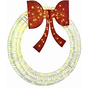Wreath with 150 LEDs Warm white 120 cm PET vidaXL Wreath with 150 LEDs Warm white 120 cm PET vidaXL