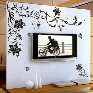 Trimec - xxl sticker mural fleur vrille noir vigne sticker mural papillons sticker mural sticker mural salon chambre décoration Trimec - xxl sticker mural fleur vrille noir vigne sticker mural papillons sticker mural sticker mural salon chambre décoration