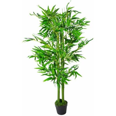 Leaf Design UK 120cm Artificial Bamboo Plants - Green - Indoor Decor Leaf Design UK 120cm Artificial Bamboo Plants - Green - Indoor Decor
