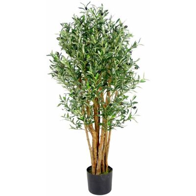 Leaf Design UK Artificial Olive Tree - 125cm - Green - Realistic Leaf Design UK Artificial Olive Tree - 125cm - Green - Realistic