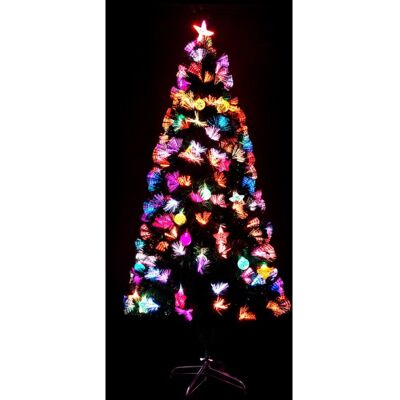 SHATCHI - Pastel Stars and Baubles Fibre Optic Christmas Tree LED Pre-Lit - 4Ft - Pre-Lit - Christmas Tree SHATCHI - Pastel Stars and Baubles Fibre Optic Christmas Tree LED Pre-Lit - 4Ft - Pre-Lit - Christmas Tree