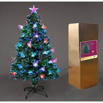 SHATCHI 5Ft Butterfly Fibre Optic Christmas Tree - Christmas Tree SHATCHI 5Ft Butterfly Fibre Optic Christmas Tree - Christmas Tree
