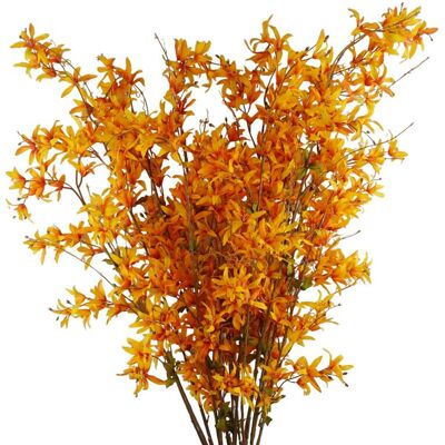 Leaf Yellow Blossom Floral Spray Artificial - Set of 6 x 130cm Leaf Yellow Blossom Floral Spray Artificial - Set of 6 x 130cm