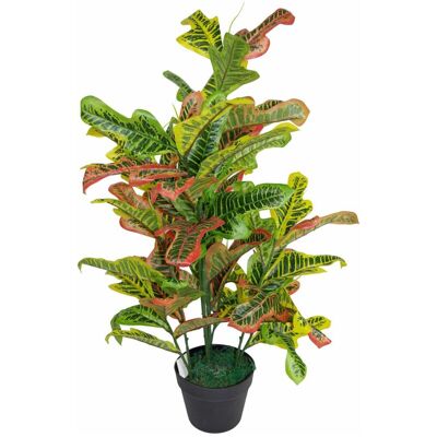 Leaf 90cm Artificial Codiaeum Multicoloured House Plant - Large Orange - Artificial House Plant Leaf 90cm Artificial Codiaeum Multicoloured House Plant - Large Orange - Artificial House Plant