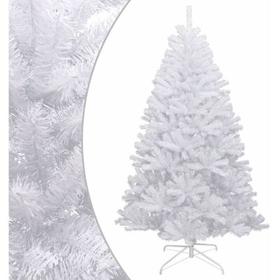 vidaXL Artificial Hinged Christmas Tree - 120 cm - White vidaXL Artificial Hinged Christmas Tree - 120 cm - White