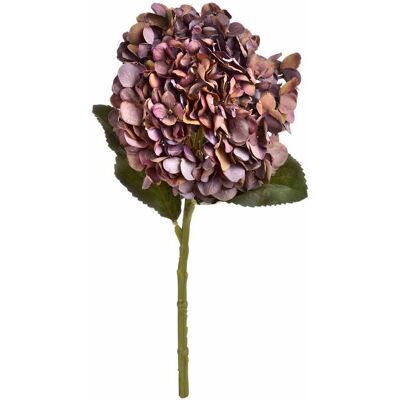 Hill Interiors - Autumn Coffee Hydrangea Artificial Flower (Single Stem) - Fabric/Plastic - L18 x W18 x H42 cm - Orange/Red Hill Interiors - Autumn Coffee Hydrangea Artificial Flower (Single Stem) - Fabric/Plastic - L18 x W18 x H42 cm - Orange/Red
