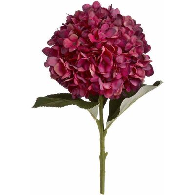 Hill Interiors - Autumn Ruby Hydrangea Artificial Flower - Fabric/Plastic - L18 x W18 x H42 cm - Red - Single Stem Hill Interiors - Autumn Ruby Hydrangea Artificial Flower - Fabric/Plastic - L18 x W18 x H42 cm - Red - Single Stem