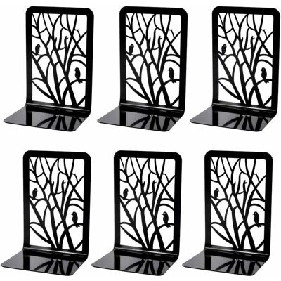 Linghhang - Bookends, Book Ends, Bookends, 3 Pairs Heavy Duty Non-Slip Metal Bookends (For Heavy Books), Decorative Book Divider Holder, Book Stopper Linghhang - Bookends, Book Ends, Bookends, 3 Pairs Heavy Duty Non-Slip Metal Bookends (For Heavy Books), Decorative Book Divider Holder, Book Stopper