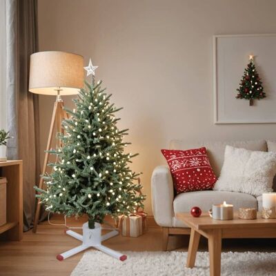 vidaXL Christmas Tree Stand White 61x61x15.5 cm - Christmas Tree Support vidaXL Christmas Tree Stand White 61x61x15.5 cm - Christmas Tree Support