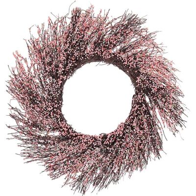 Beliani Pink Handmade Decorative Wreath - Decorative Wreath Beliani Pink Handmade Decorative Wreath - Decorative Wreath