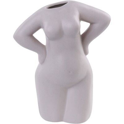 Beliani Flower Vase Beige Handmade Ceramic 24 cm - Flower Vase Beliani Flower Vase Beige Handmade Ceramic 24 cm - Flower Vase