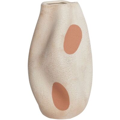 Beliani Batoidea - Modern Gres Vase - Beige - 16x16x25cm Beliani Batoidea - Modern Gres Vase - Beige - 16x16x25cm