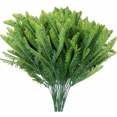 Hoopzi - Hanging Boston Fern Artificial Plants Green Artificial Plants (6 stk) - Plastic Artificial Flower Greenery Branches for Outdoor / Indoor, Hoopzi - Hanging Boston Fern Artificial Plants Green Artificial Plants (6 stk) - Plastic Artificial Flower Greenery Branches for Outdoor / Indoor,