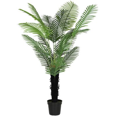 HOMCOM 175cm Artificial Areca Palm Tree with PE Leaves and Flocked Soil HOMCOM 175cm Artificial Areca Palm Tree with PE Leaves and Flocked Soil