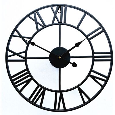 Serbia - Horloge créative rétro en métal fer horloge murale romaine salon décoration horloge murale (50 cm) Serbia - Horloge créative rétro en métal fer horloge murale romaine salon décoration horloge murale (50 cm)