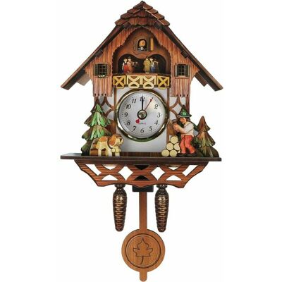 TRIMEC Horloge d'horloge de forêt noire avec quartzwerk et appel au coucou, un TRIMEC Horloge d'horloge de forêt noire avec quartzwerk et appel au coucou, un