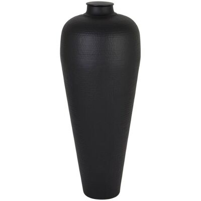 Large Hammered Vase with Lid - Metal - L40 x W40 x H103 cm - Matt Black Large Hammered Vase with Lid - Metal - L40 x W40 x H103 cm - Matt Black