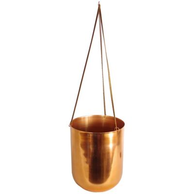 Copper Hanging Plant Pot - Metal, Rustic Charm, 18x22cm Copper Hanging Plant Pot - Metal, Rustic Charm, 18x22cm