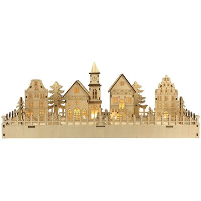 SELECTIONS LED Annecy Wooden Christmas Village SELECTIONS LED Annecy Wooden Christmas Village