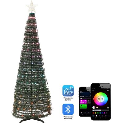 Beliani LED Christmas Tree Model Saarloq with App Control - Christmas Decoration Beliani LED Christmas Tree Model Saarloq with App Control - Christmas Decoration