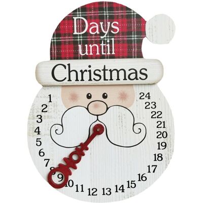 ANPVIZ Other Christmas Decorations, Wooden Christmas Countdown Calendar, Countdown to Christmas, 24 Days, Santa Claus Clock, 13" x 9" ANPVIZ Other Christmas Decorations, Wooden Christmas Countdown Calendar, Countdown to Christmas, 24 Days, Santa Claus Clock, 13" x 9"