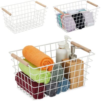 Relaxdays Storage Basket - Set of 3 Wire Baskets Relaxdays Storage Basket - Set of 3 Wire Baskets