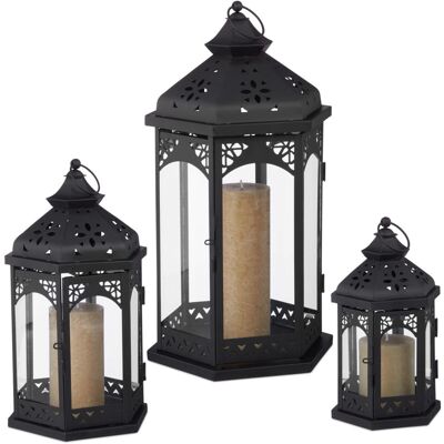 Relaxdays Set of 6 Vintage Decorative Lanterns - Indoor & Outdoor Relaxdays Set of 6 Vintage Decorative Lanterns - Indoor & Outdoor