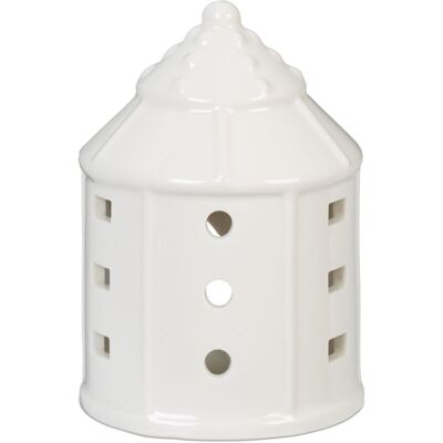 Relaxdays Ceramic Candle House - White, 10.5x7.5cm - Candle Holder Relaxdays Ceramic Candle House - White, 10.5x7.5cm - Candle Holder