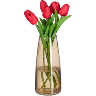 Relaxdays Brown Glass Vase - Interior Decor for Flowers Relaxdays Brown Glass Vase - Interior Decor for Flowers