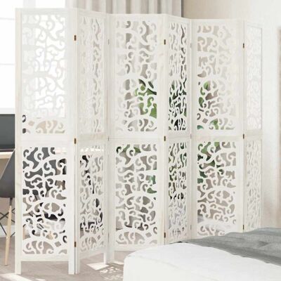 Vidaxl White 6-Panel Wooden Room Divider Vidaxl White 6-Panel Wooden Room Divider